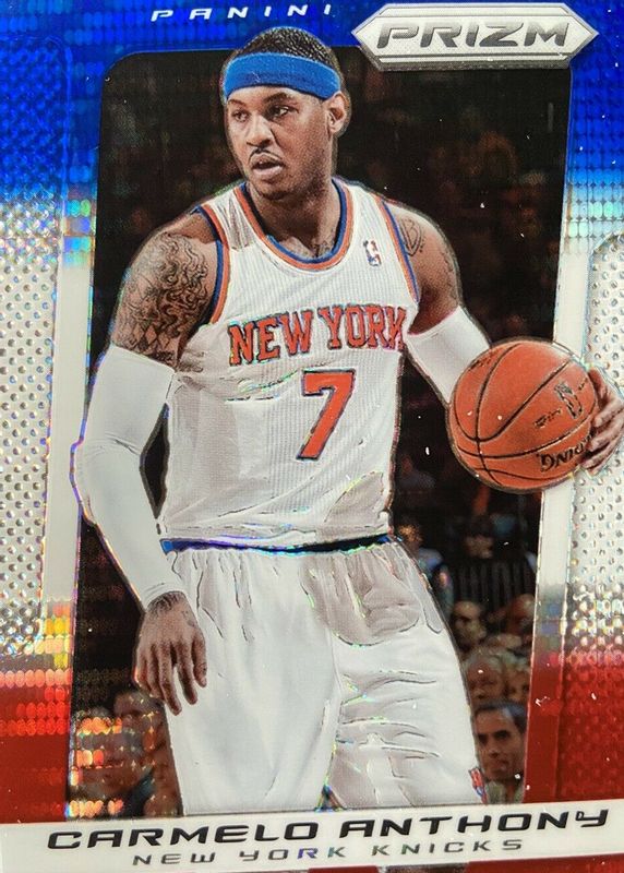 Carmelo Anthony 2013 Prizm #172 Red White Blue Pulsar PSA 9