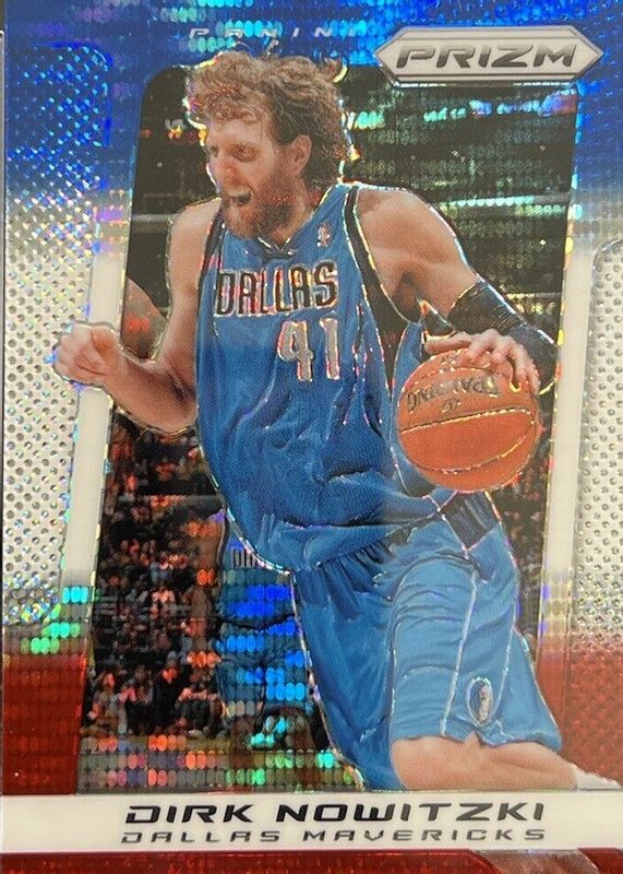 Dirk Nowitzki 2013 Prizm #53 Red White Blue Pulsar PSA 10