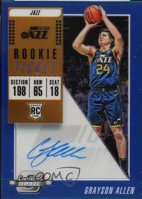 2018 Contenders Optic #113 Rookie Ticket Auto - Blue /99 (Blue Jersey)