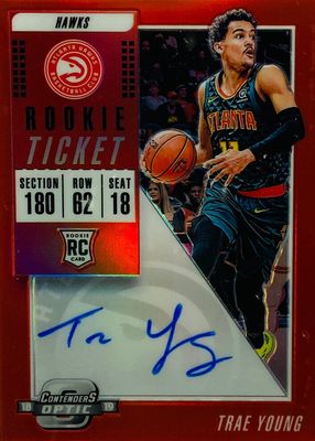 2018 Contenders Optic #124 Rookie Ticket Auto Variation - Red /99 (Facing Left)