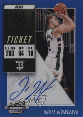 2018 Contenders Optic #121 Rookie Ticket Auto - Blue /99 (White Jersey)