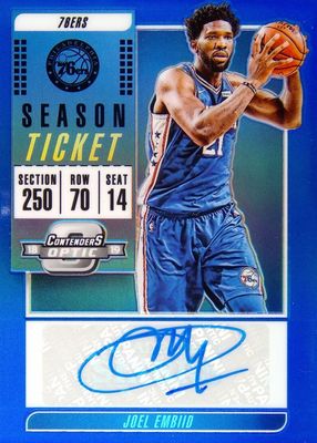 2018 Contenders Optic #VT-JEM Veteran Season Ticket Autographs - Blue /35