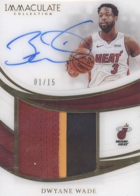 2018 Immaculate #PP-DWD Premium Patch Autographs (/15)