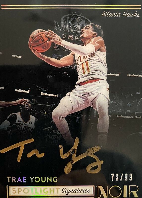 Trae Young 2018 Noir Spotlight Signatures /99 Rookie RAW