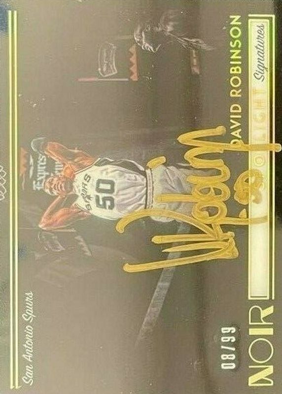 David Robinson 2018 Noir Spotlight Signatures /99 RAW