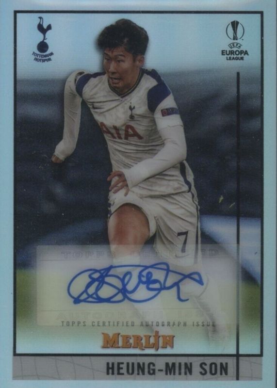 Heung-Min Son 2020 Topps Merlin Chrome UEFA Champions League #BCA-HMS Chrome Autographs