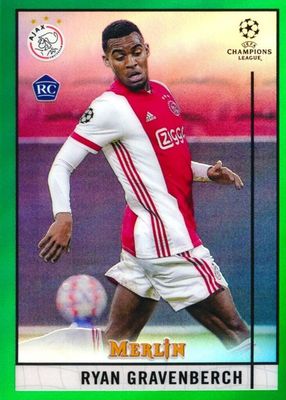 2020 Topps Merlin Chrome UEFA Champions League #57 Green Refractor /99
