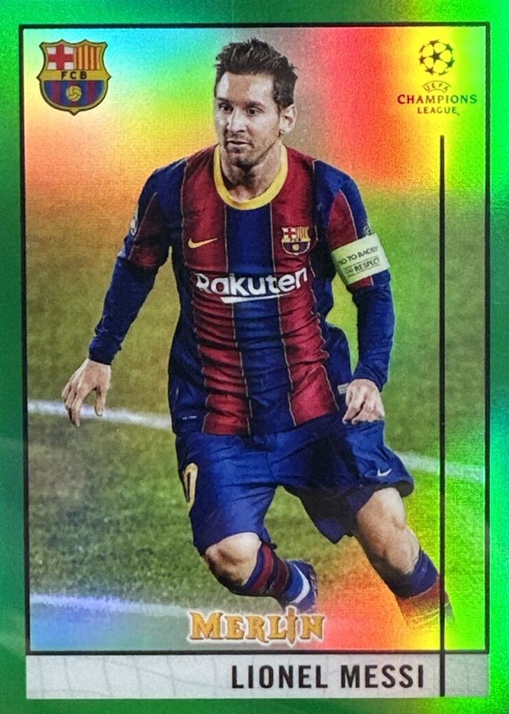 Lionel Messi 2020 Topps Merlin Chrome UEFA Champions League
