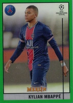 2020 Topps Merlin Chrome UEFA Champions League #100 Green Refractor /99