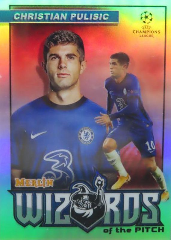 Christian Pulisic 2020 Topps Merlin Chrome UEFA Champions League #W-CP Wizards of the Pitch PSA 10