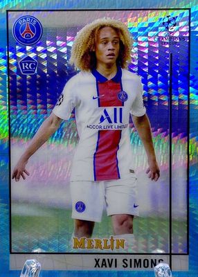 2020 Topps Merlin Chrome UEFA Champions League #87 Aqua Prism Refractor
