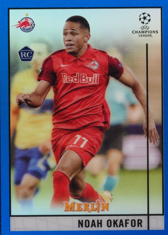 2020 Topps Merlin Chrome UEFA Champions League #47 Blue Refractor /75