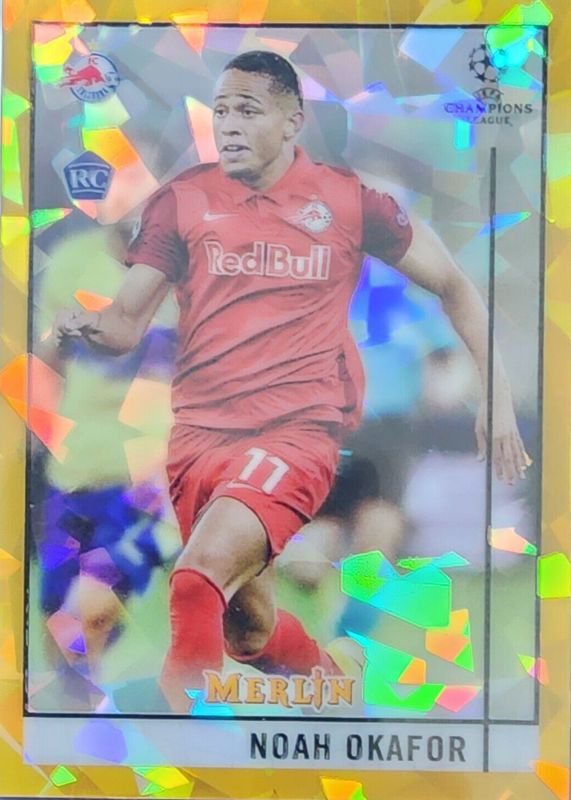 Noah Okafor 2020 Topps Merlin Chrome UEFA Champions League #47 Gold Atomic Refractor /50 Rookie PSA 10