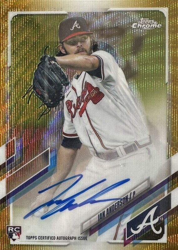 2021 Topps Chrome #RA-IA Rookie Auto - Gold Wave Refractor /50