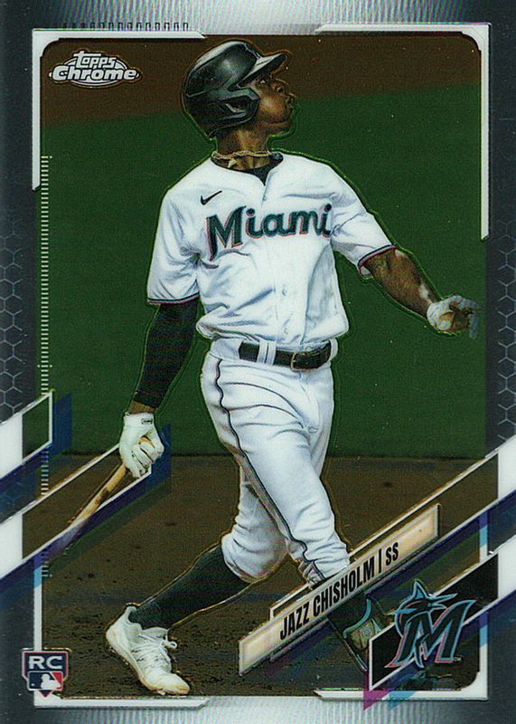 Jazz Chisholm Jr. 2021 Topps Chrome #144 Base Rookie SGC 10