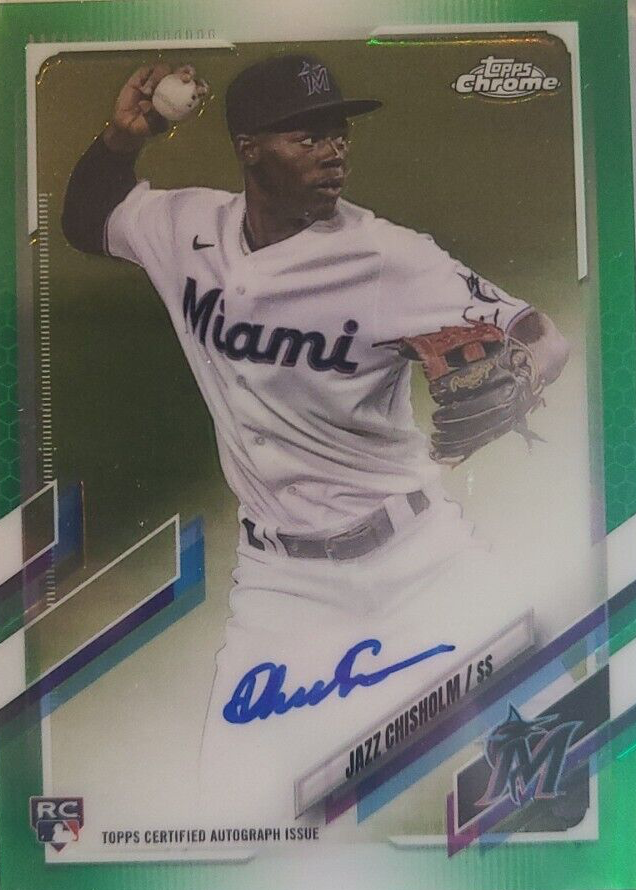 【ワンオーナー品】topps 2021 JAZZ CHISHOLM jr 2021 Topps Update Jazz Chisholm Jr. Rookie Debut Mother's