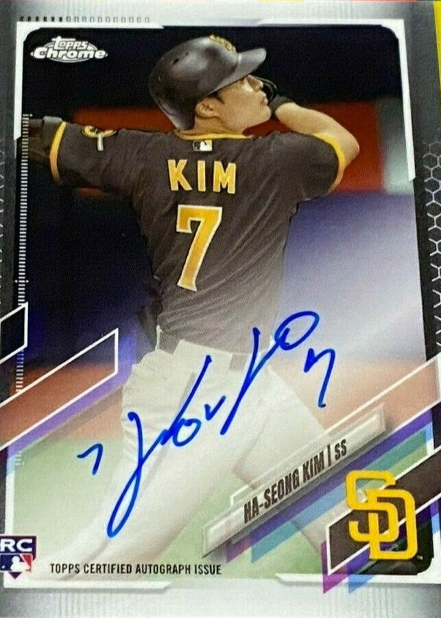 Ha-Seong Kim 2021 Topps Chrome #RA-HK Rookie Auto SGC 10 