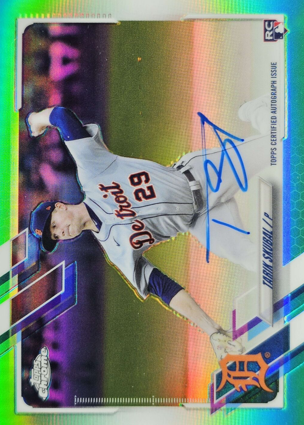 Tarik Skubal 2021 Topps Chrome #RA-TSK Rookie Auto - Green