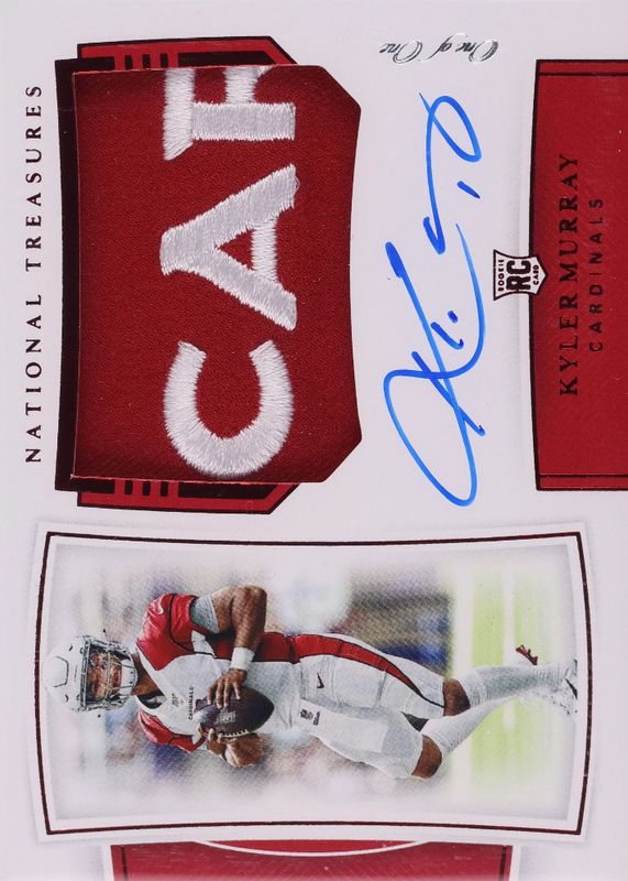 Kyler Murray 2019 National Treasures #161 Rookie Patch Auto - Red /1 PSA 10