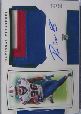 2019 National Treasures #197 Rookie Patch Auto - Green Jersey Number (/26)