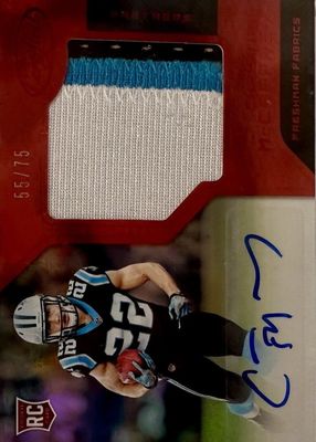 2017 Certified #205 Freshman Fabric Signatures - Mirror Red (/75)