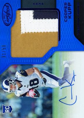 2017 Certified #217 Freshman Fabric Signatures - Mirror Blue /50