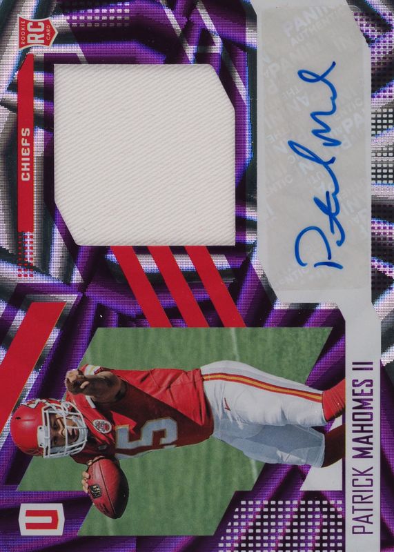 Patrick Mahomes II 2017 Unparalleled #304 Rookie Jersey Autographs - Purple (/25) PSA 10