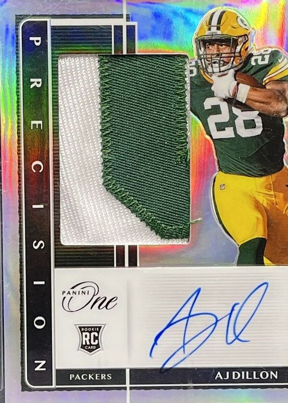 AJ Dillon 2020 One #324 Precision Rookie Patch Autographs (/49 