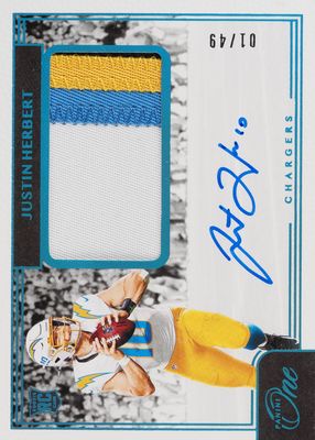 2020 One #3 Rookie Patch Auto - Blue (/49)