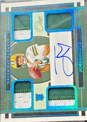 2020 One #74 Rookie Quad Patch Auto - Blue (/35)