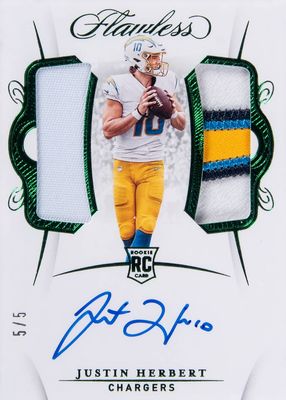 2020 Flawless #RDPA-JH Rookie Dual Patch Auto - Emerald /5