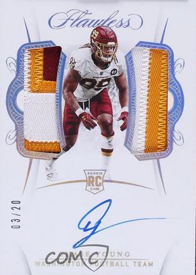 2020 Flawless #RDPA-CY Rookie Dual Patch Auto - Silver /20