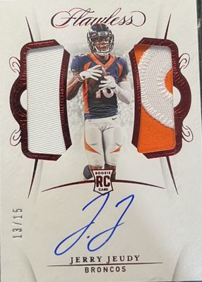 2020 Flawless #RPA-JEU Rookie Patch Auto - Ruby /15