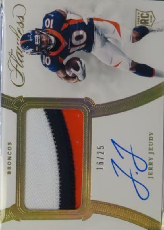 2020 Flawless #RPA-JEU Rookie Patch Auto /25