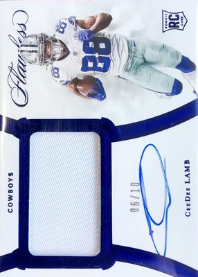 2020 Flawless #RPA-CDL Rookie Patch Auto - Sapphire /10