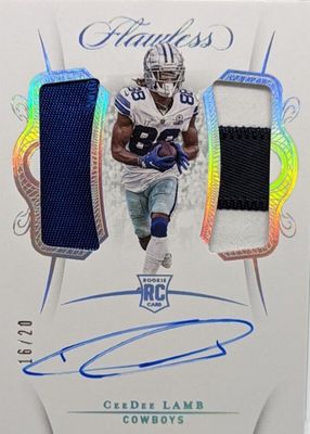 2020 Flawless #RDPA-CD Rookie Dual Patch Auto - Silver /20