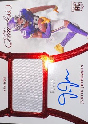 2020 Flawless #RPA-JJE Rookie Patch Auto - Ruby /15