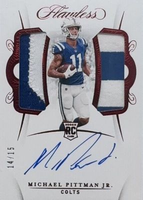2020 Flawless #RDPA-MP Rookie Dual Patch Auto - Ruby /15