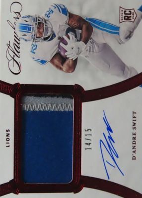 2020 Flawless #RPA-DAS Rookie Patch Auto - Ruby /15