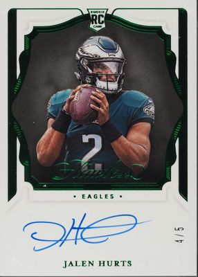 2020 Flawless #RSS-JHU Rookie Shadow Signatures - Emerald (/5)