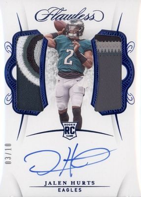 2020 Flawless #RDPA-HU Rookie Dual Patch Auto - Sapphire /10