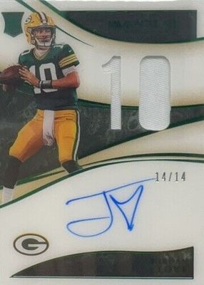 2020 Immaculate #IN-JLO Immaculate Numbers Rookie Patch Autographs - Premium Edition /14