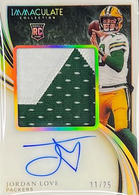 2020 Immaculate #PPR-JLO Premium Patch Rookie Autographs - Gold /25