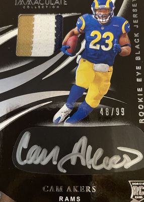 2020 Immaculate #REB-12 Immaculate Rookie Eye Black Jersey Autographs (/99)