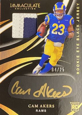 2020 Immaculate #REB-12 Immaculate Rookie Eye Black Jersey Autographs - Gold /25