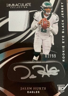 2020 Immaculate #REB-7 Immaculate Rookie Eye Black Jersey Autographs (/99)