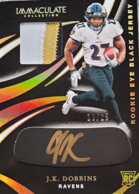 2020 Immaculate #REB-9 Immaculate Rookie Eye Black Jersey Autographs - Gold /25