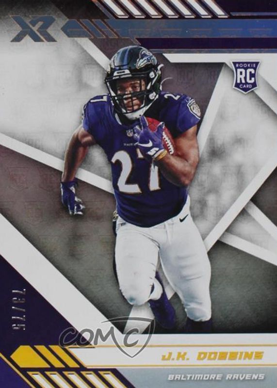 JK Dobbins 2020 XR #115 White /75 Rookie SGC 10