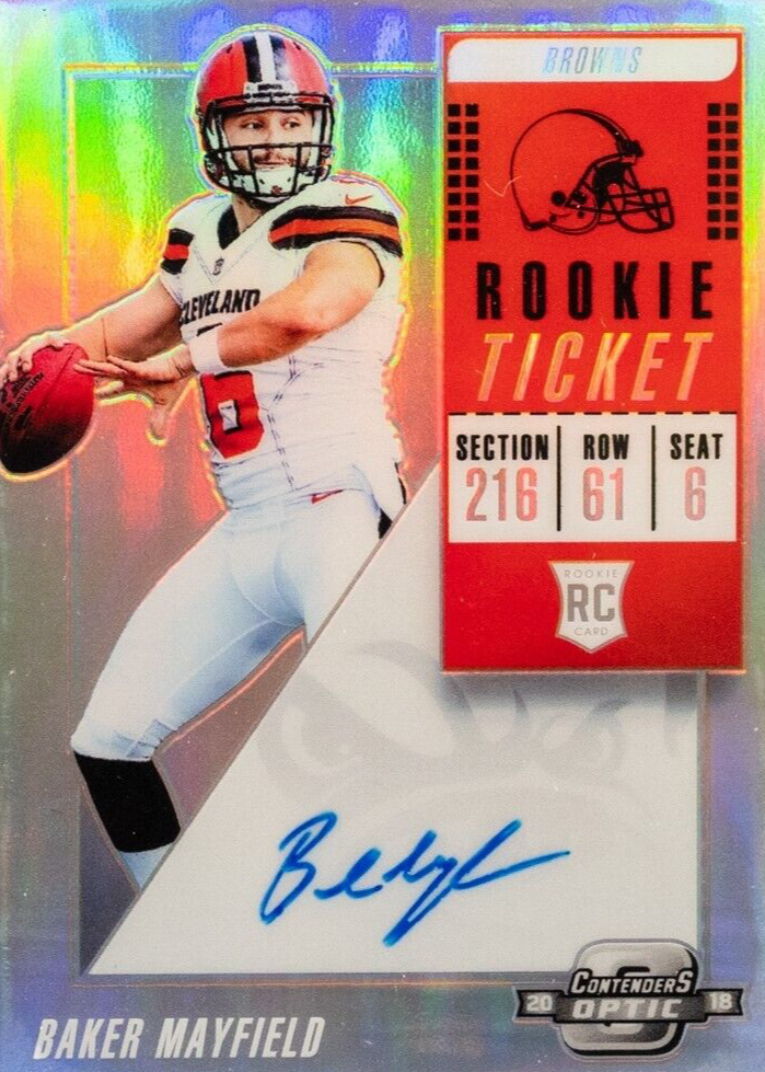 Baker Mayfield 2018 Contenders Optic #101 Rookie Ticket Auto
