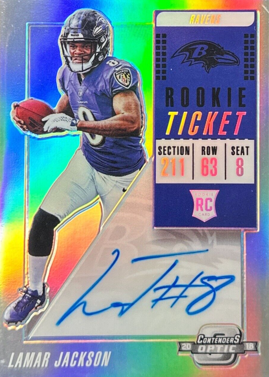10枚限定 Contenders Optic ラマー・ジャクソン PSA 8 Lamar Jackson 2024 Contenders Optic Case Hit Superstar Clr